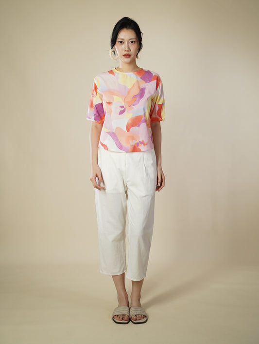 Printed Short Sleeve Top