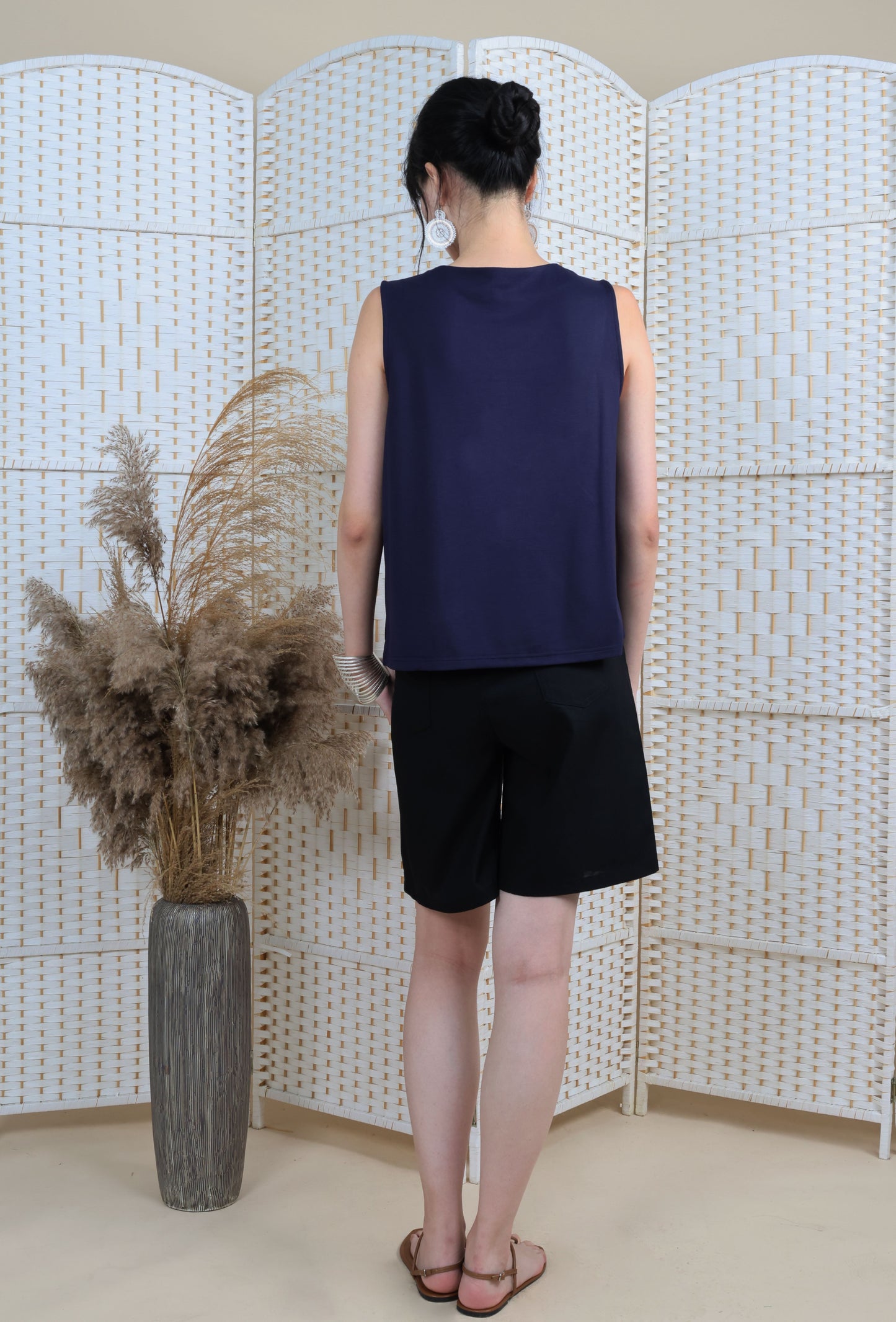 V Neck Blouse With Iron On Crystal