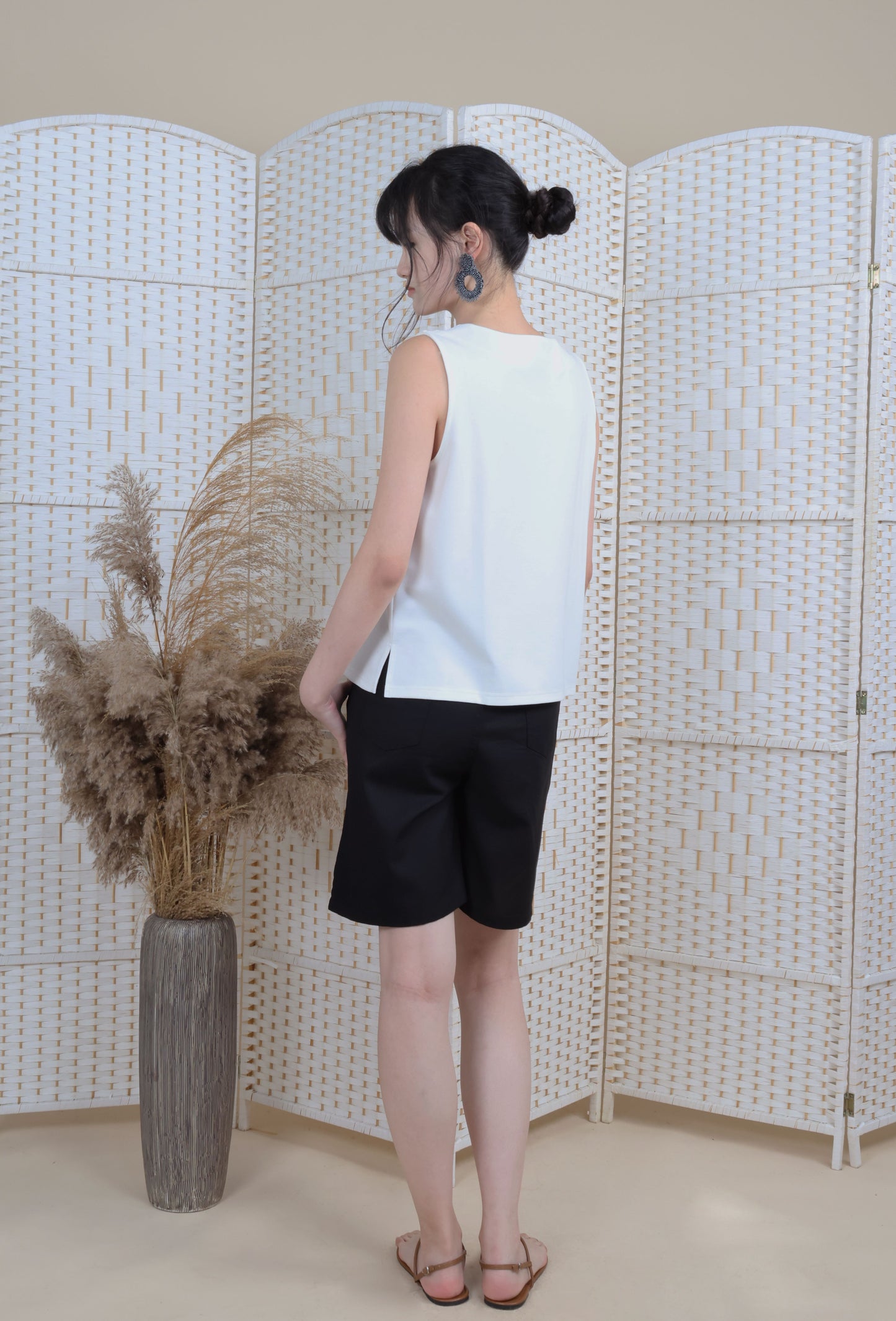 V Neck Blouse With Iron On Crystal