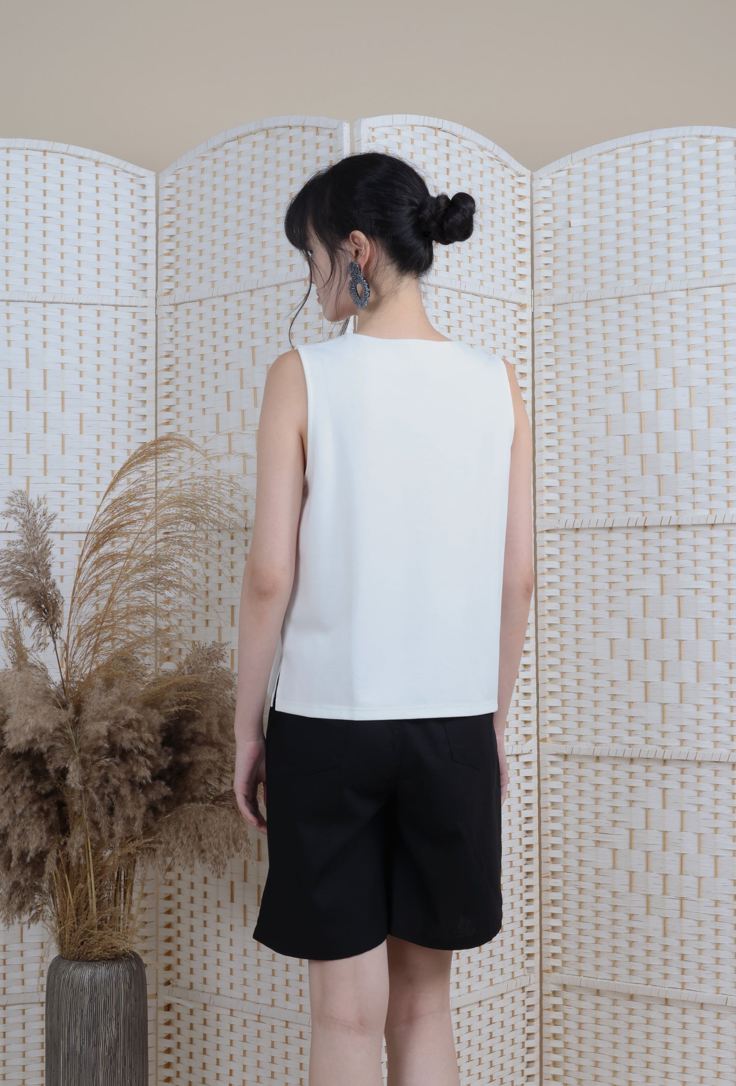 V Neck Blouse With Iron On Crystal