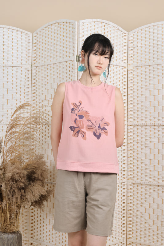 Sleeveless Top With Rib