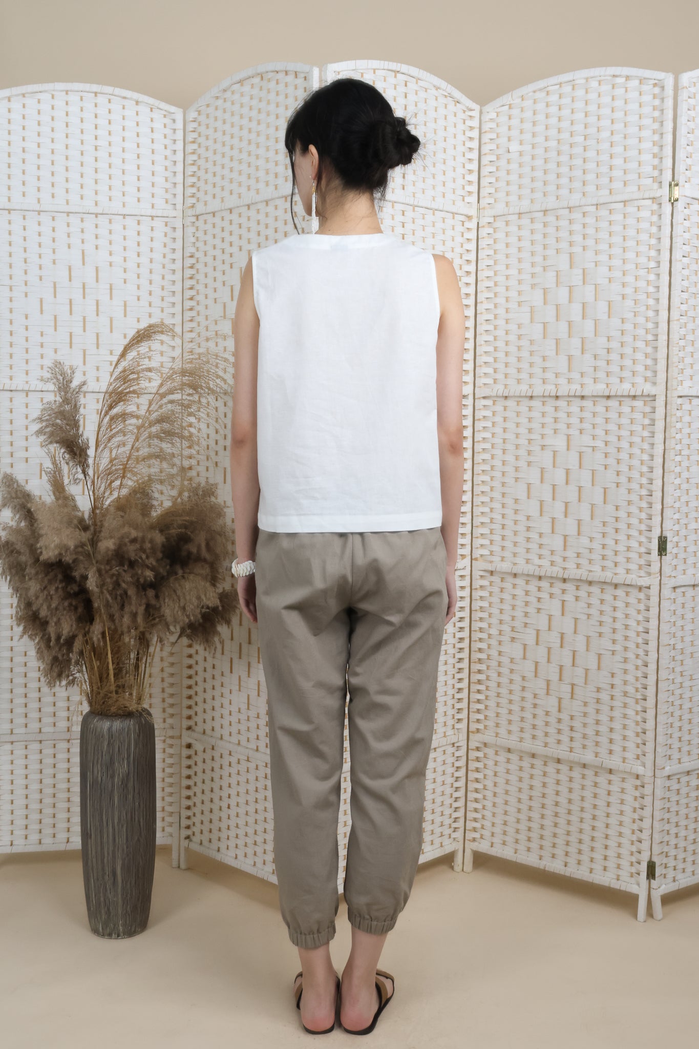 Linen Essential Buttoned Top