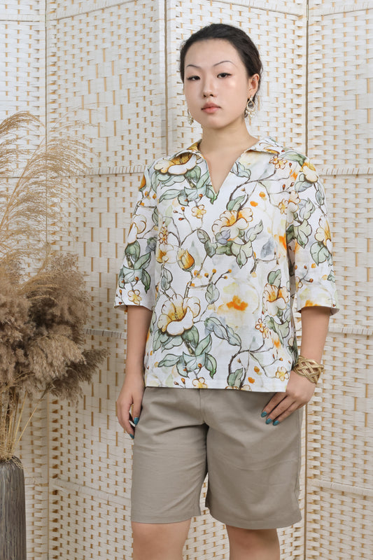 Big Floral Printed Shirt