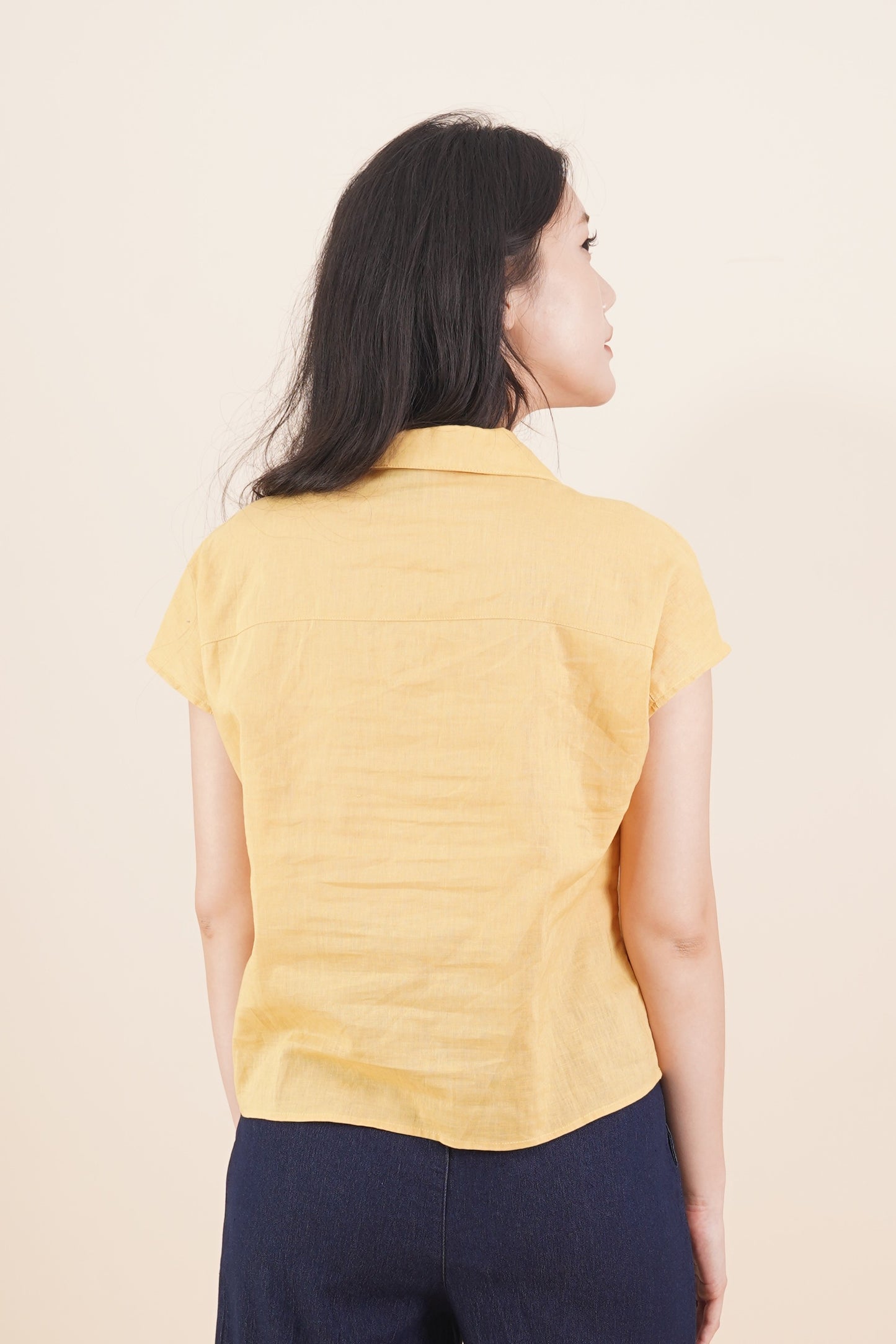 Button Capped Sleeve Top
