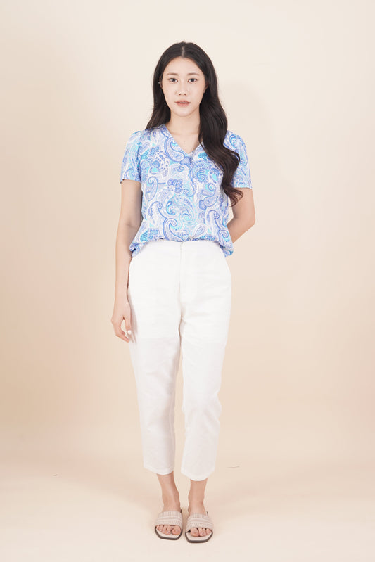 Printed Short Sleeve Top