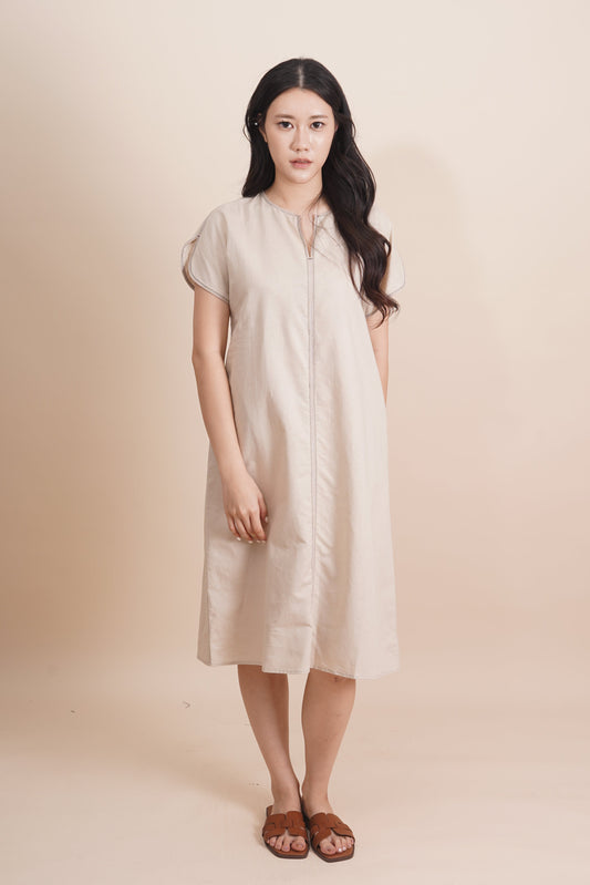 Stitch Short Sleeve Midi Dress