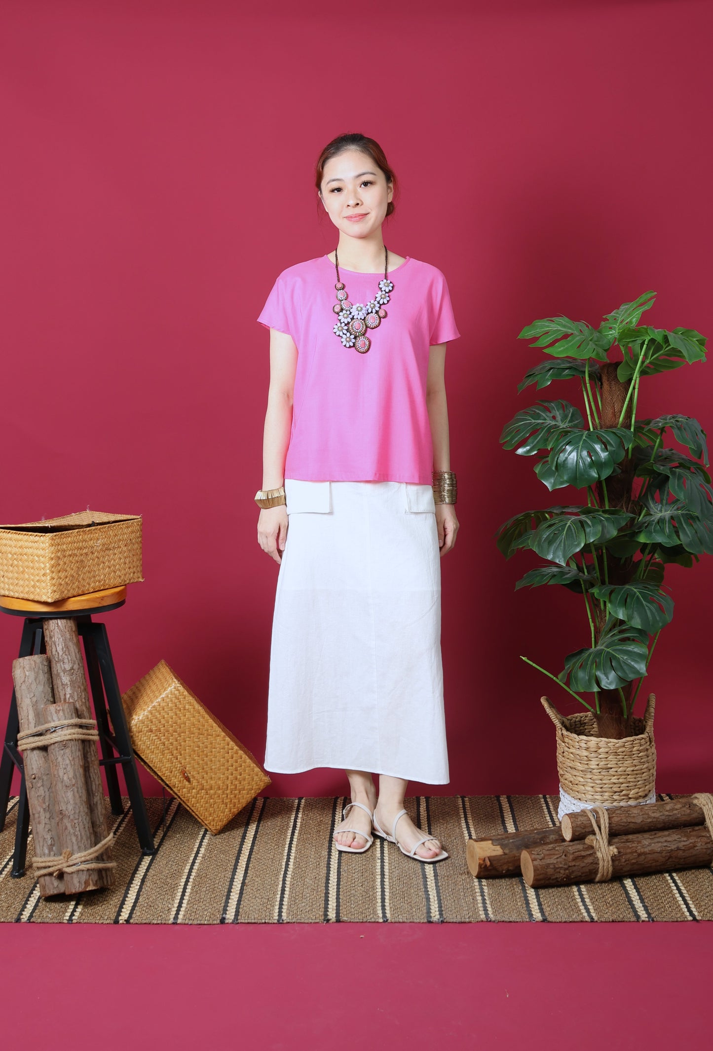 Ribbon Details Cap Sleeve Top