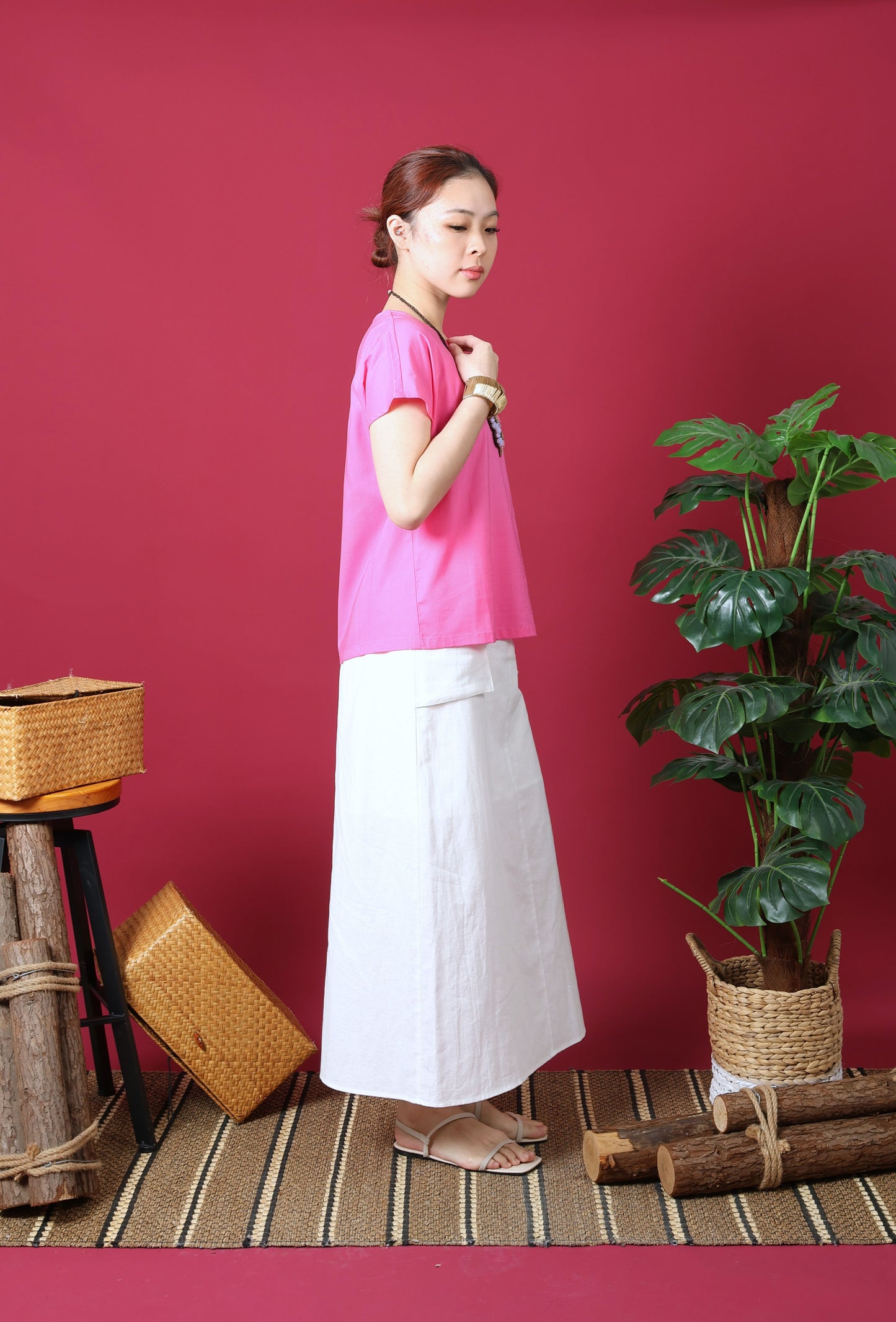 Ribbon Details Cap Sleeve Top