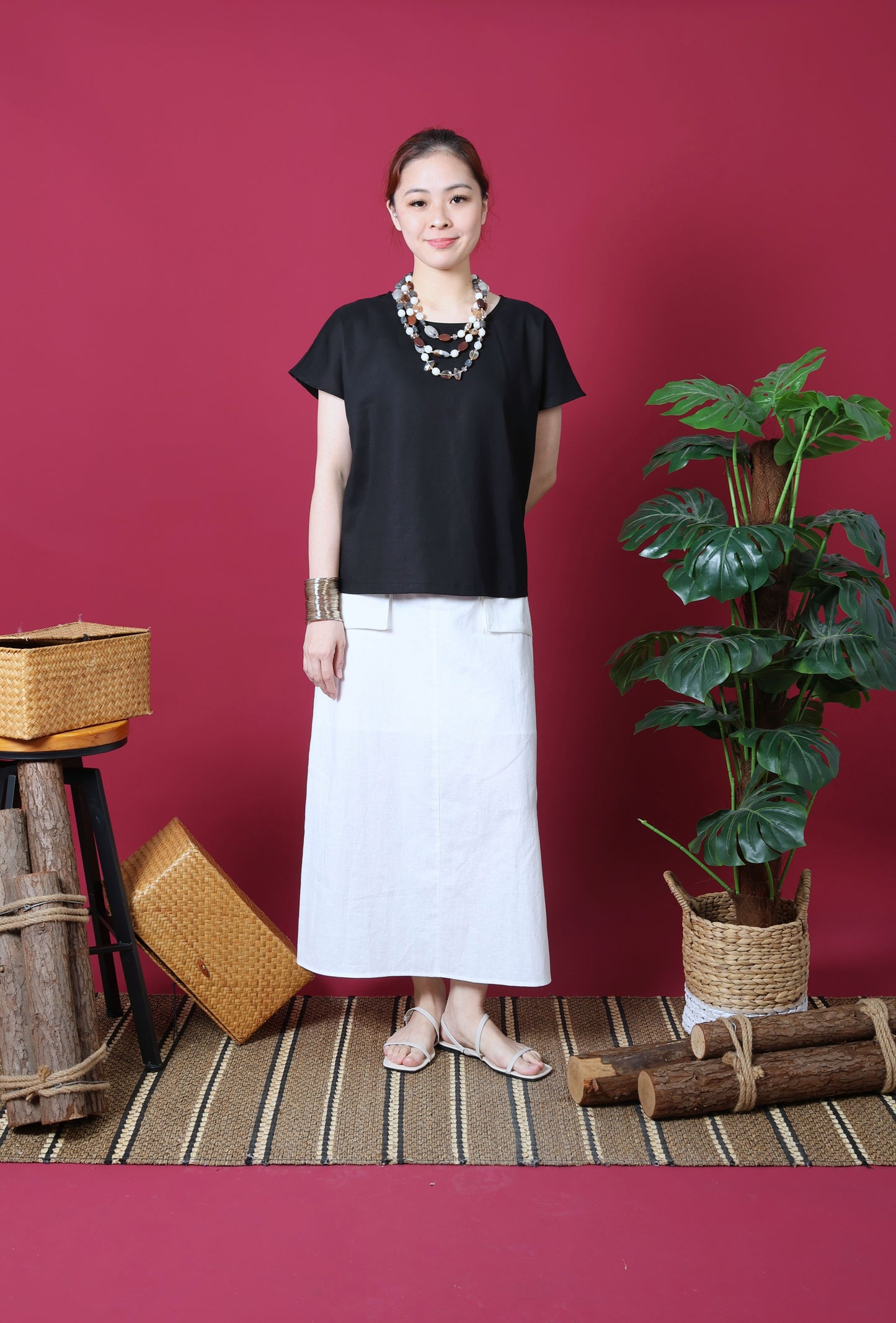 Ribbon Details Cap Sleeve Top