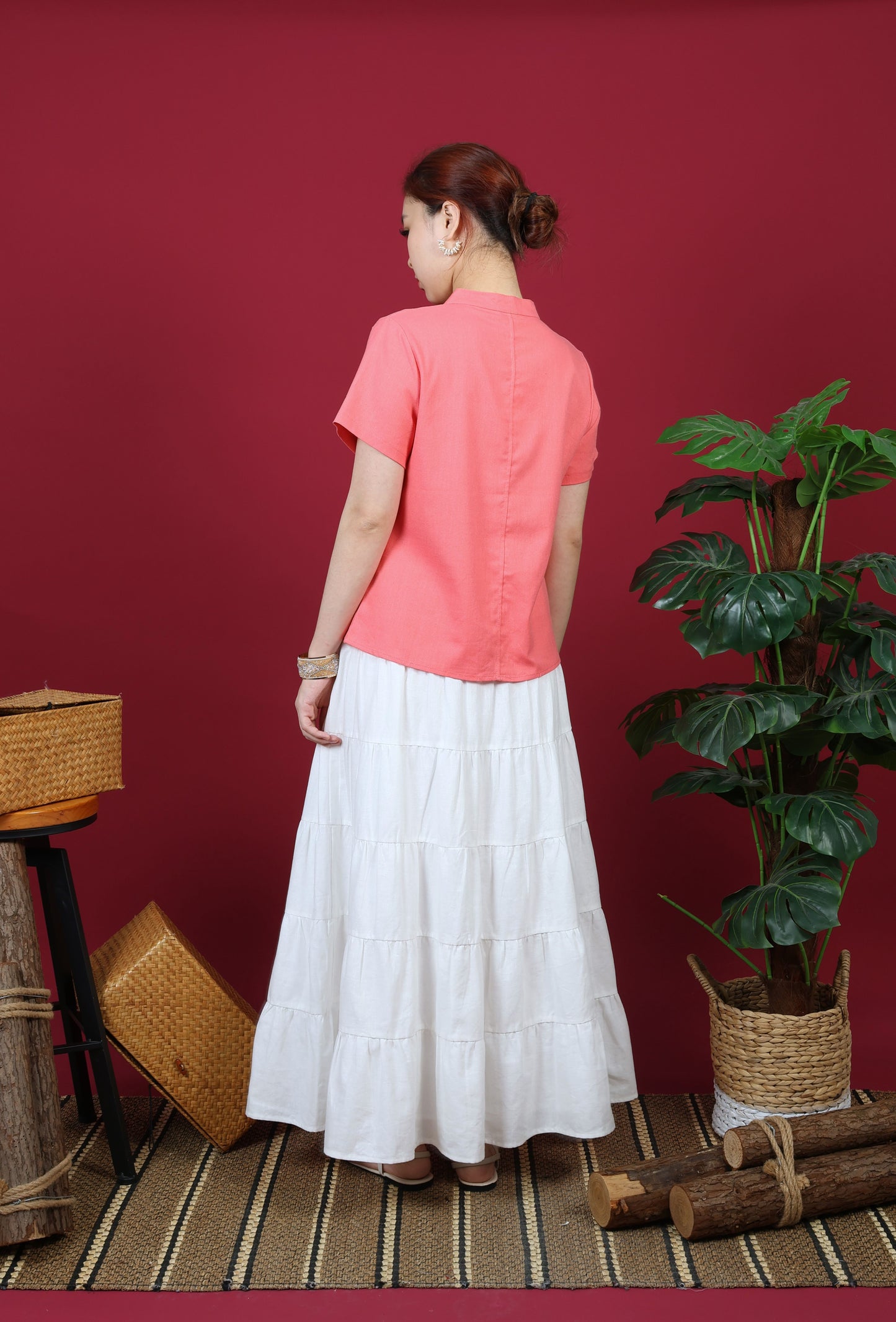 Floral Embroidery Short Sleeve Top