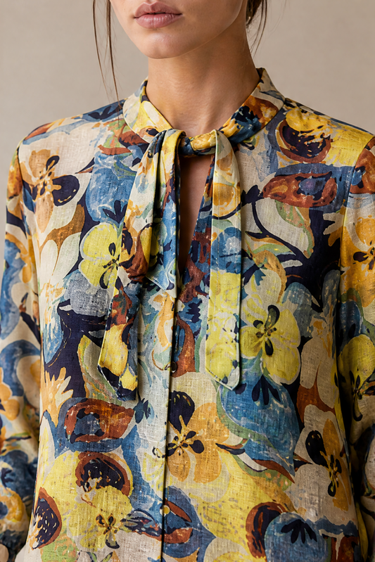 PRINTED LONG SLEEVE TOP