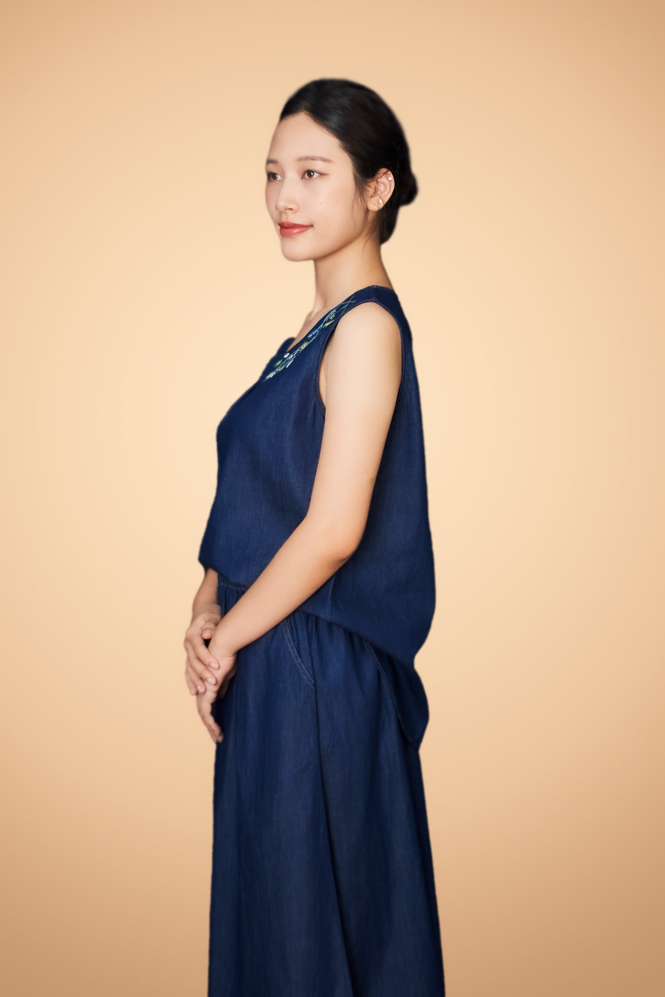 Embroidered Sleeveless Top