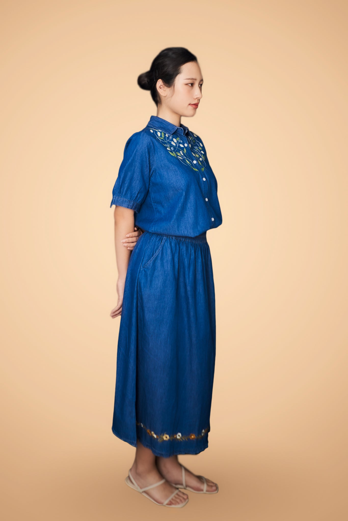 Embroidered Maxi Skirt