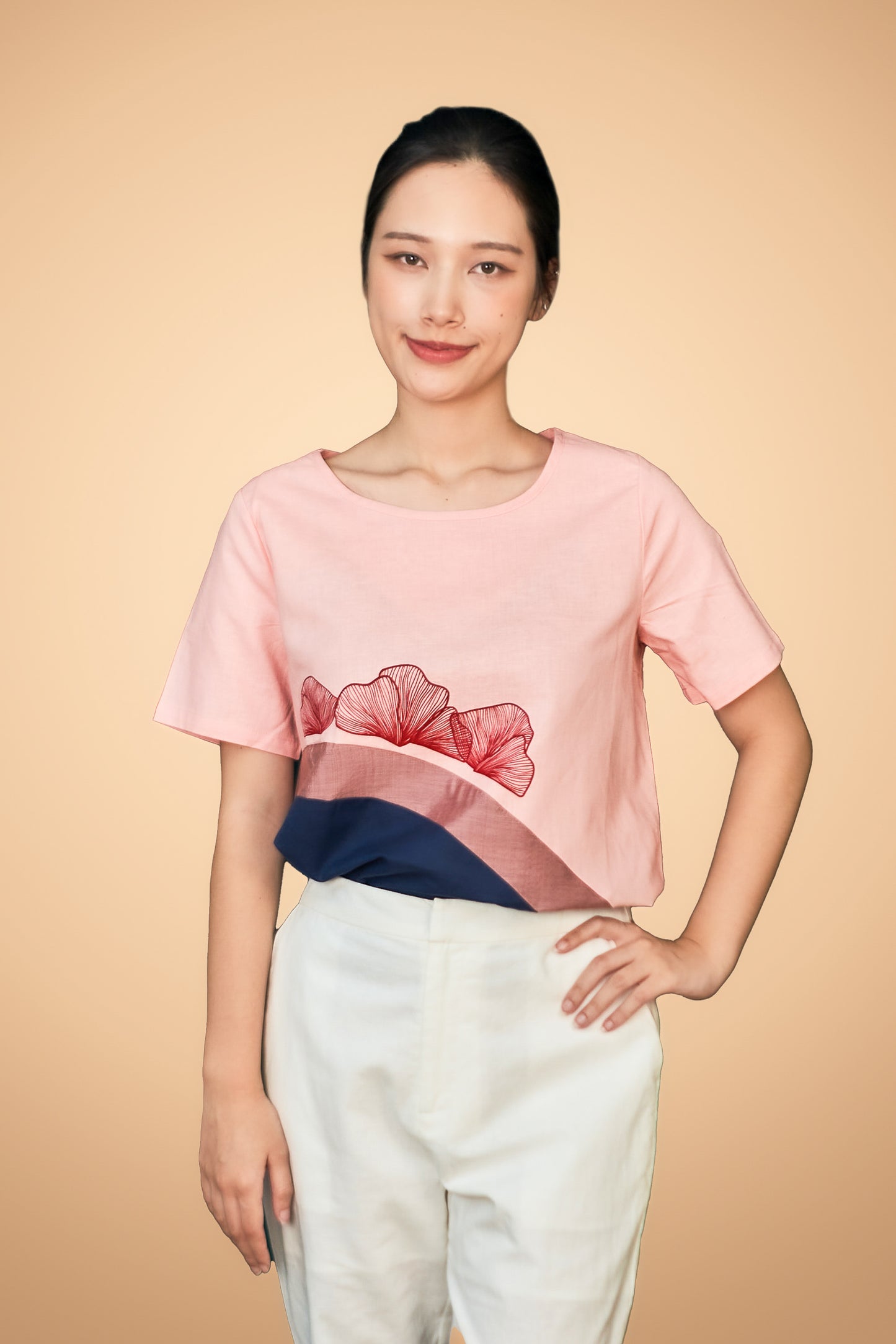 Printed Short Sleeve Top