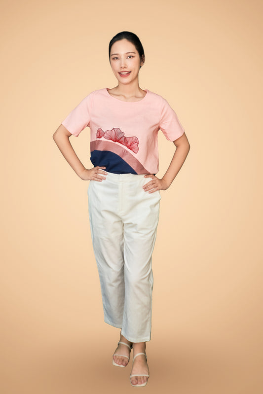 Printed Short Sleeve Top