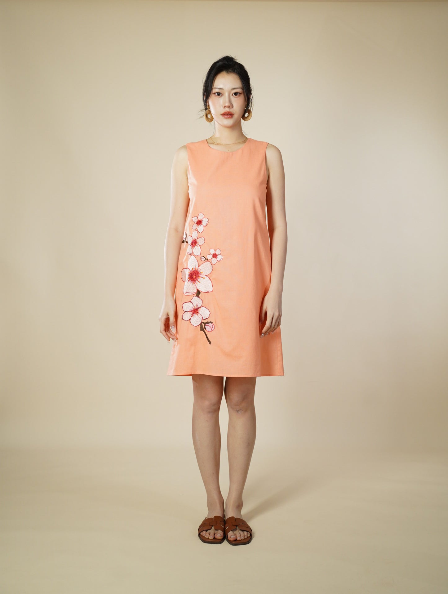 Floral Embroidery Short Dress