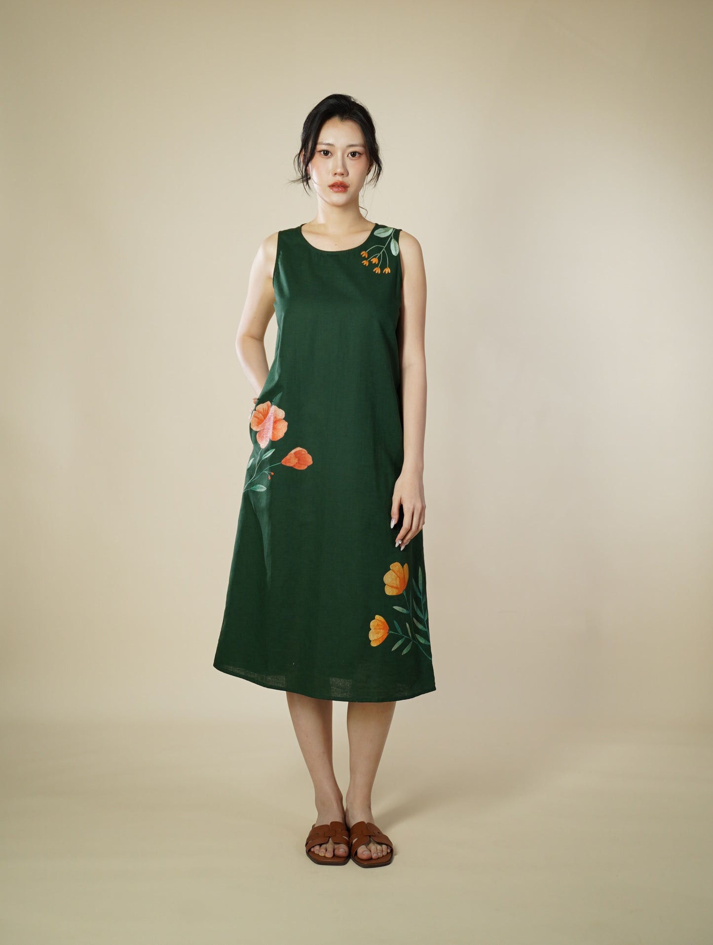 Printed Midi Dress