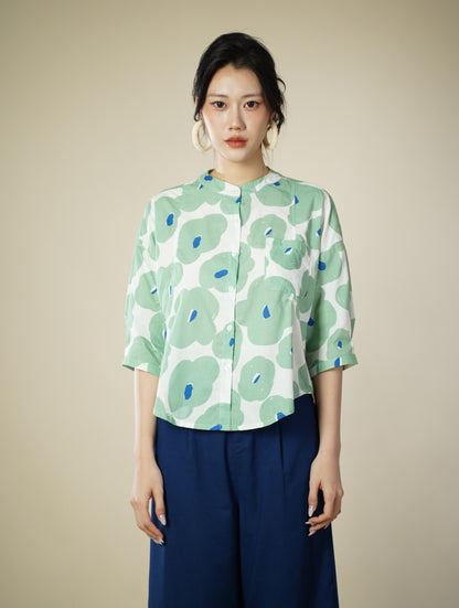 Printed 3/4 Sleeve Top