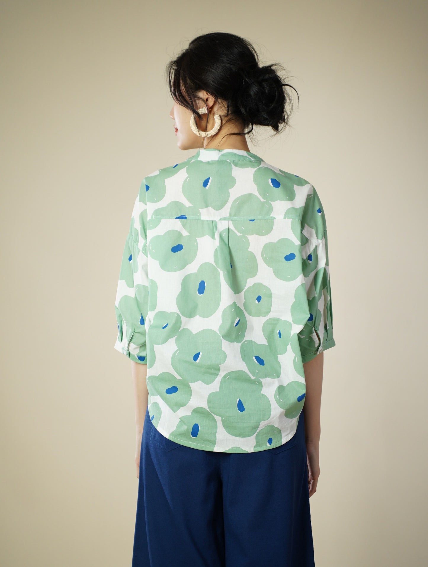 Printed 3/4 Sleeve Top