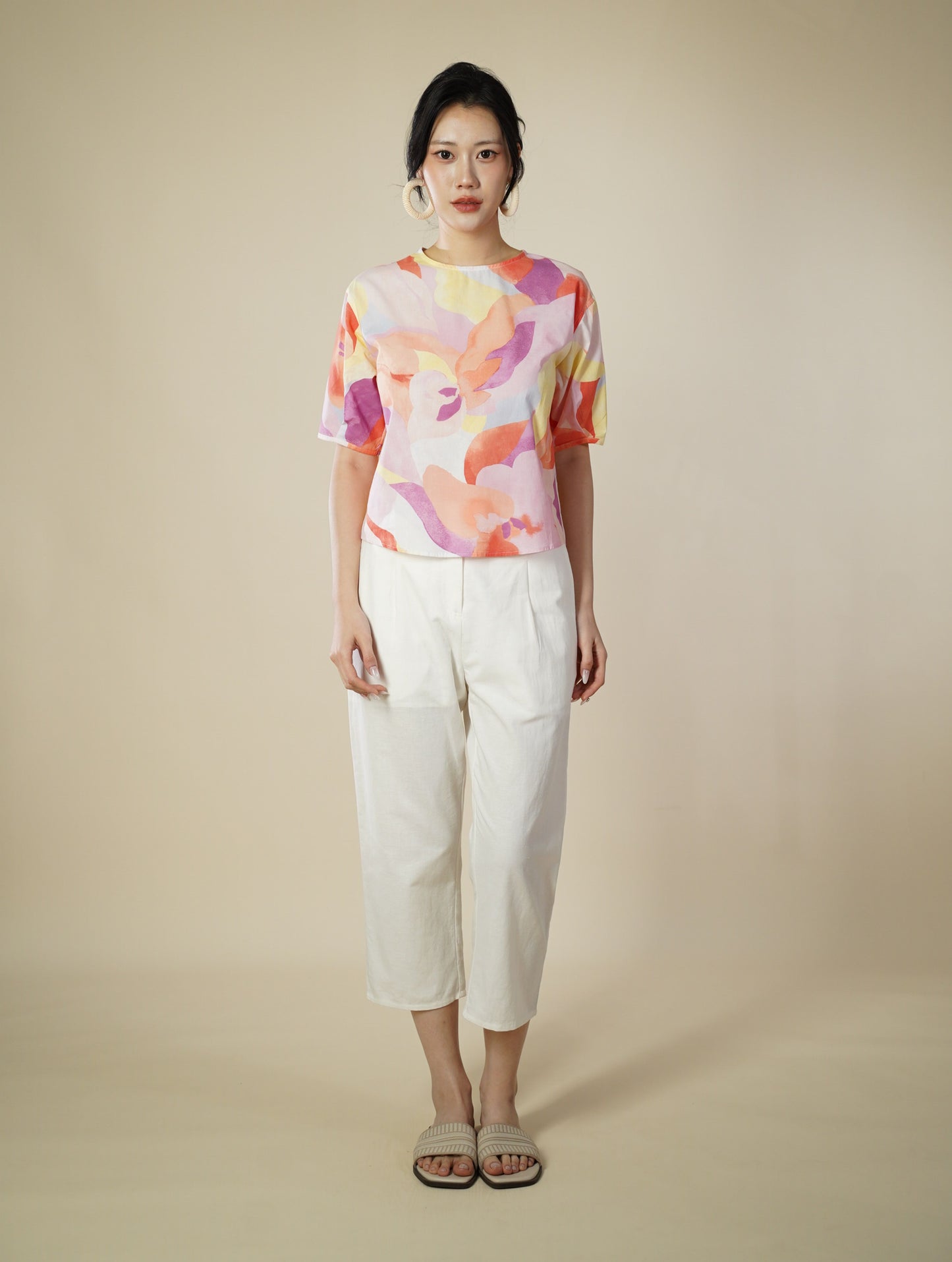 Printed Short Sleeve Top