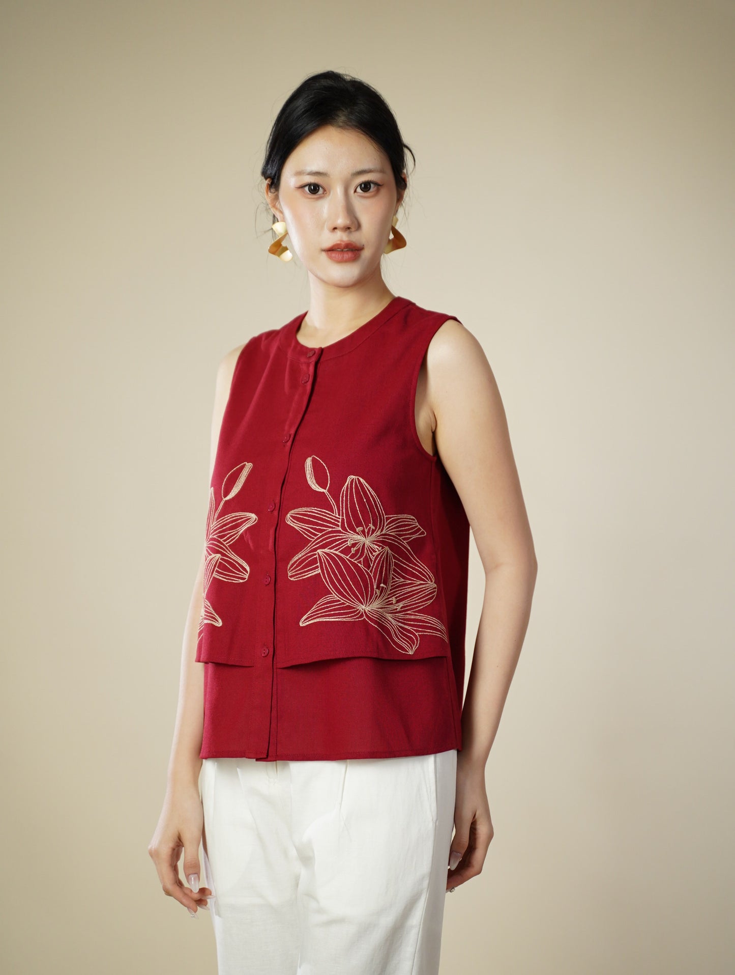 Embroidery 2 Layer Top