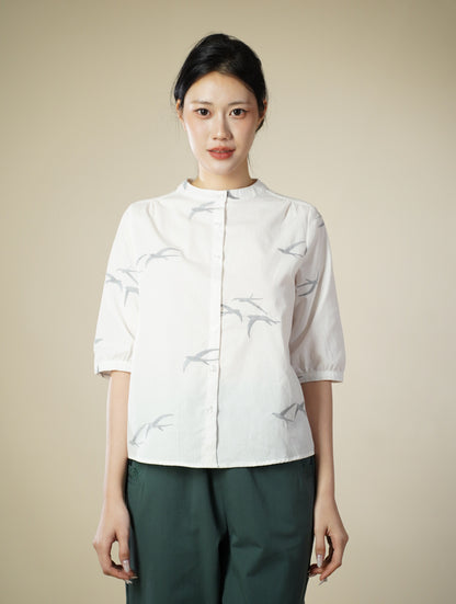 Embroidered 3/4 Sleeve Top