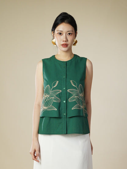 Embroidery 2 Layer Top