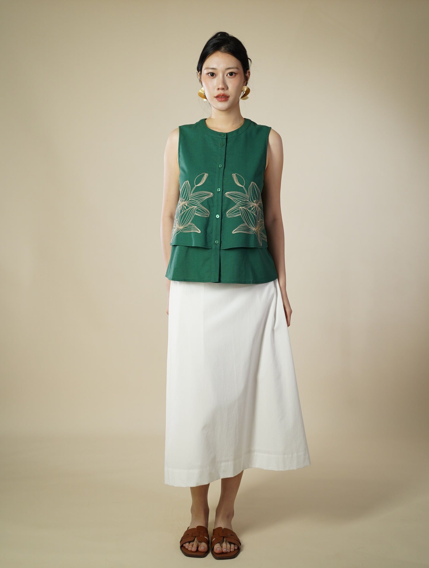 Embroidery 2 Layer Top