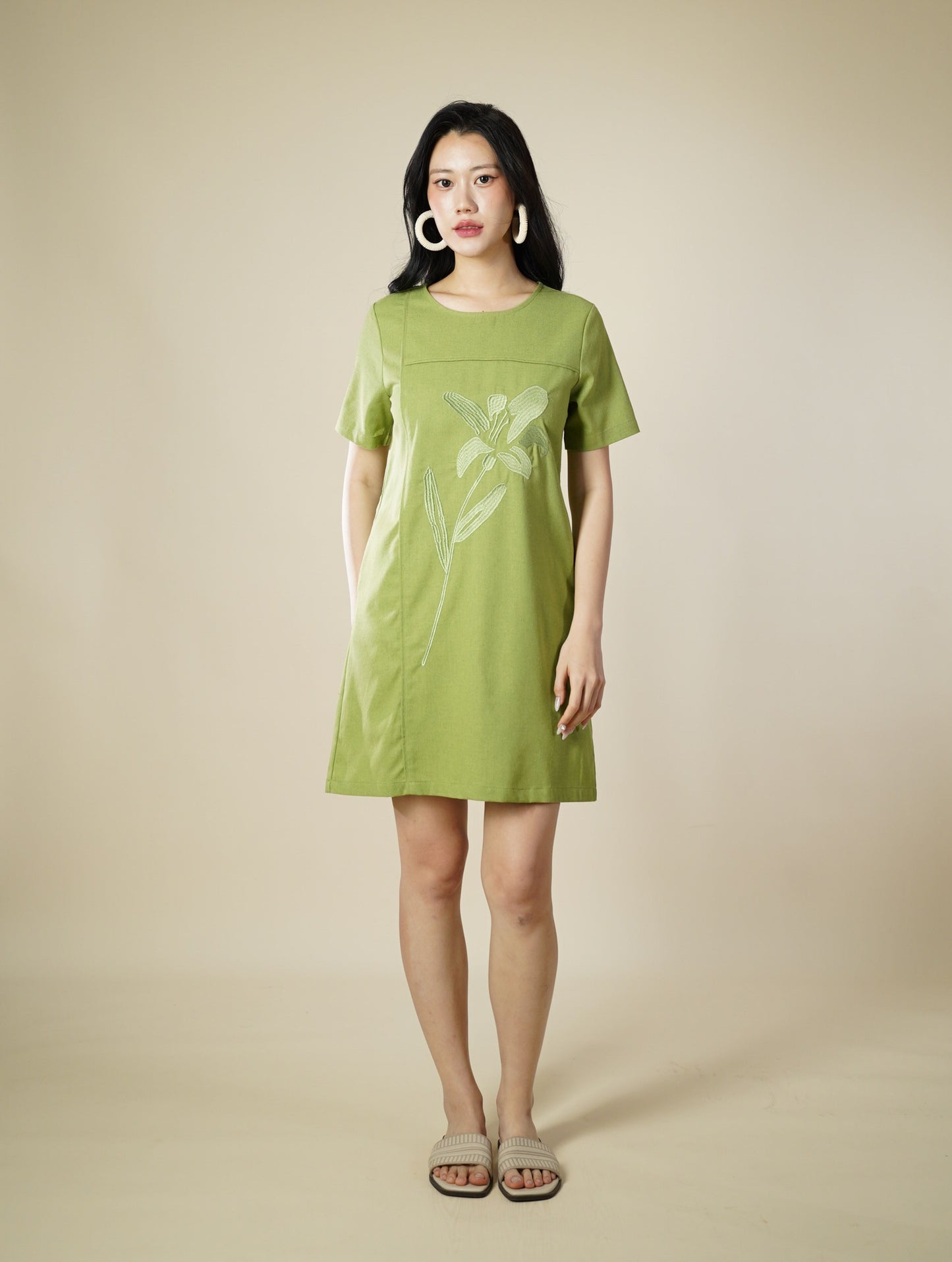 Embroidery Short Dress