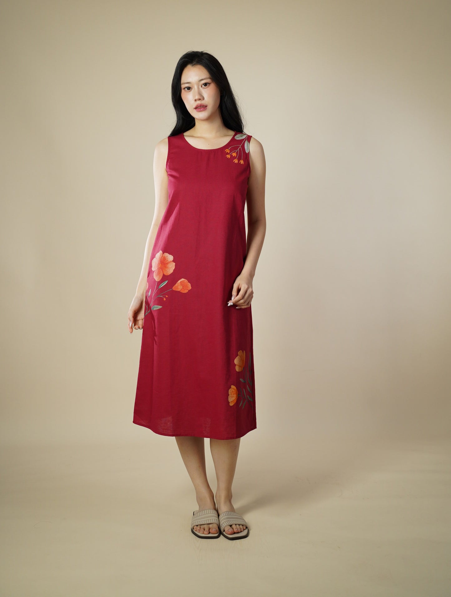 Printed Midi Dress