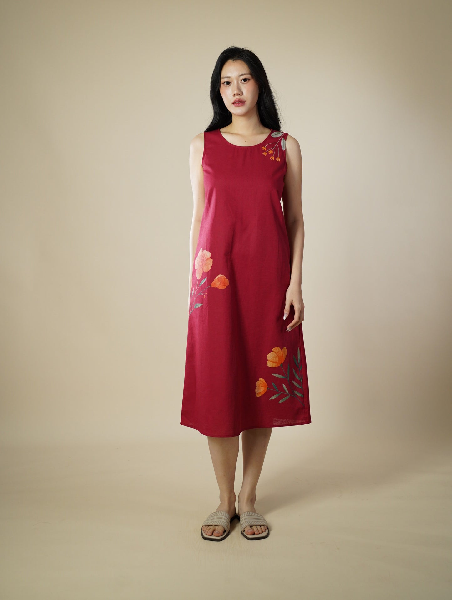 Printed Midi Dress