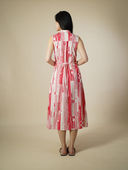 Printed Sleeveless Midi Dress