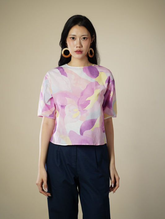 Printed Short Sleeve Top