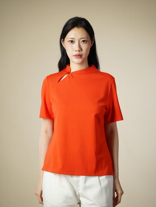 Embroidered Short Sleeve Top