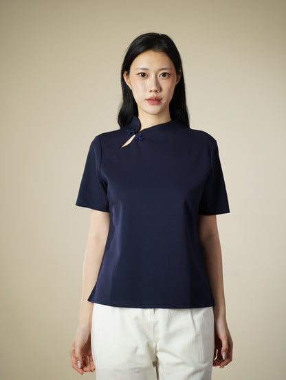 Embroidered Short Sleeve Top