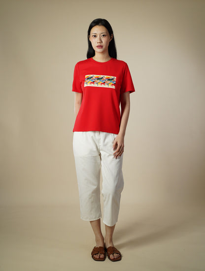 Printed Short Sleeve Top