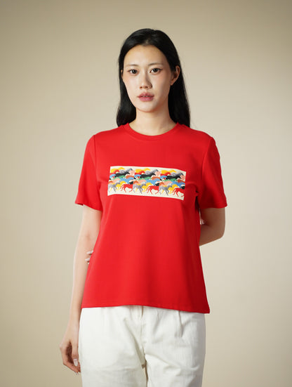 Printed Short Sleeve Top