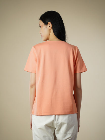 Round Neck With Embroidery Top