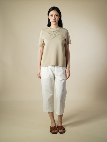 Embroidered Short Sleeve Top