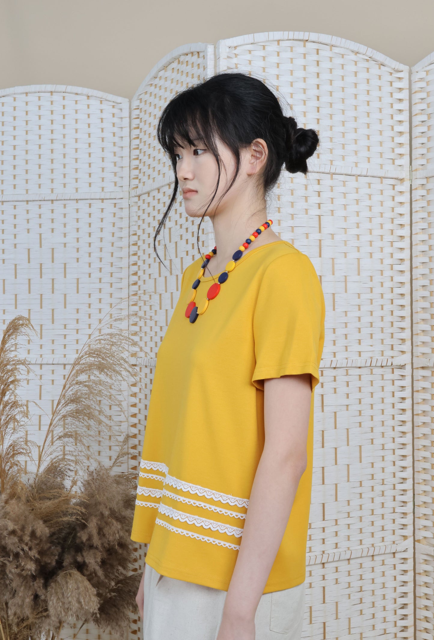 Round Neck Blouse With Trimmings