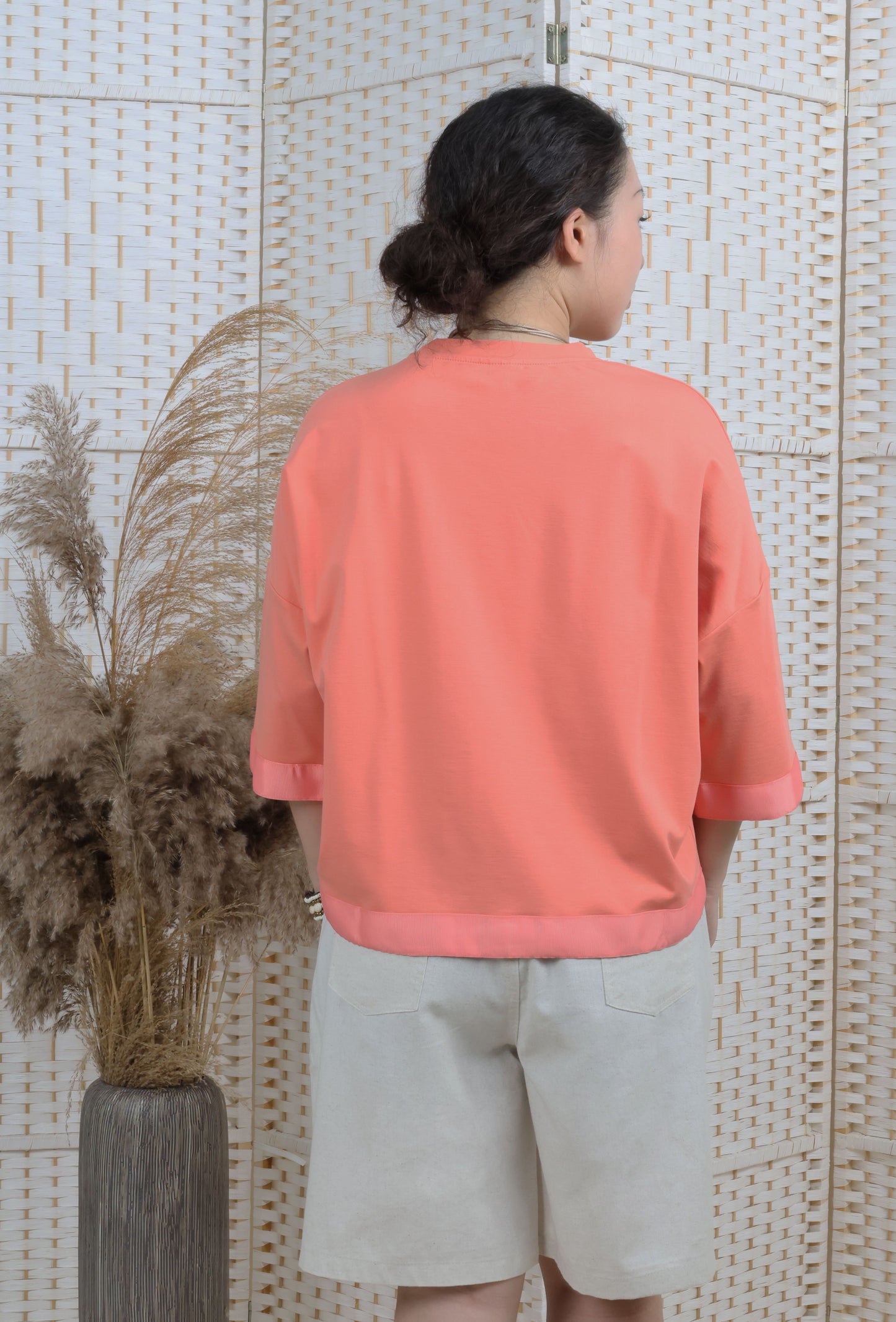 Droppers Shoulder Blouse With Ribbon Trims