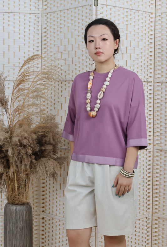 Droppers Shoulder Blouse With Ribbon Trims