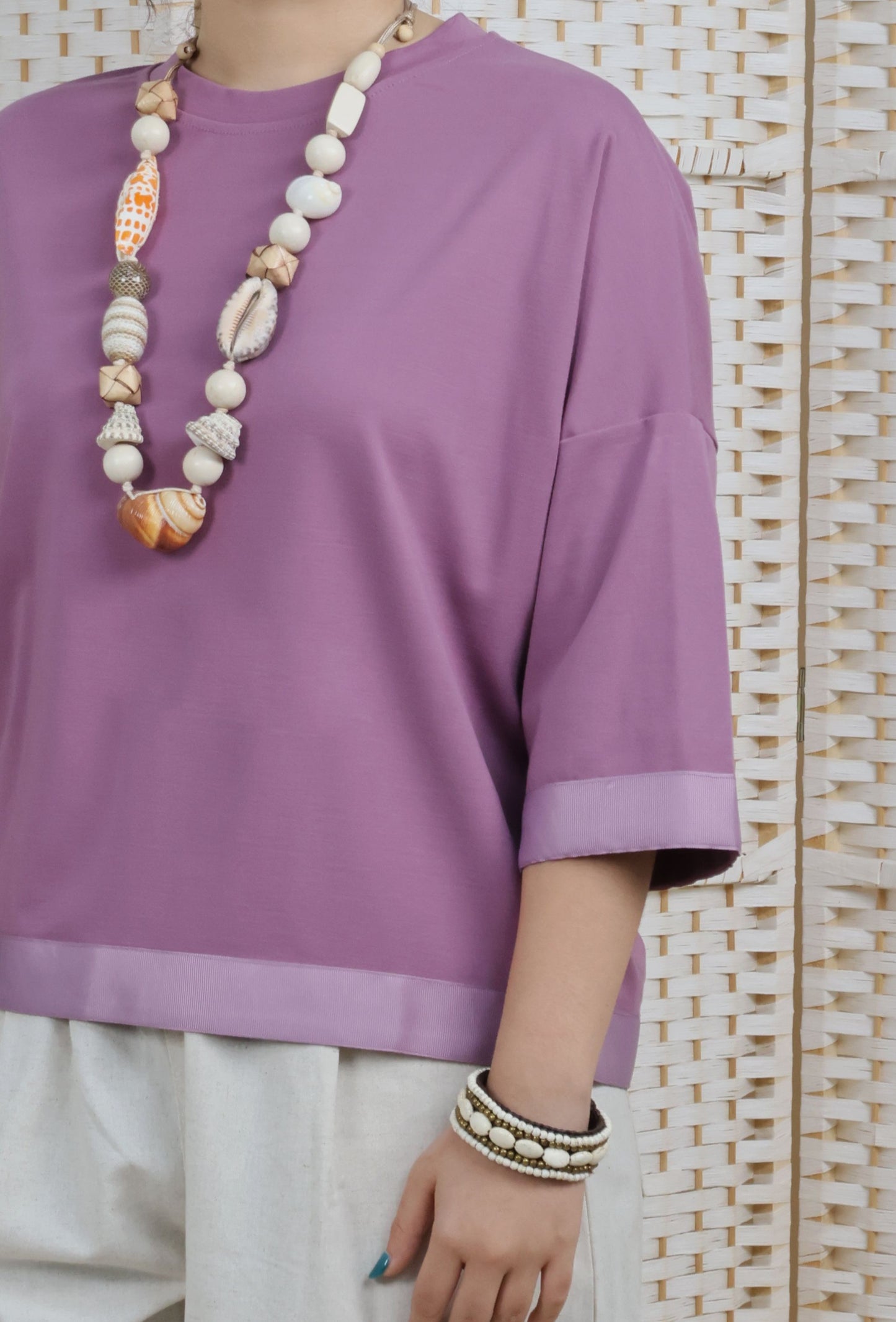Droppers Shoulder Blouse With Ribbon Trims
