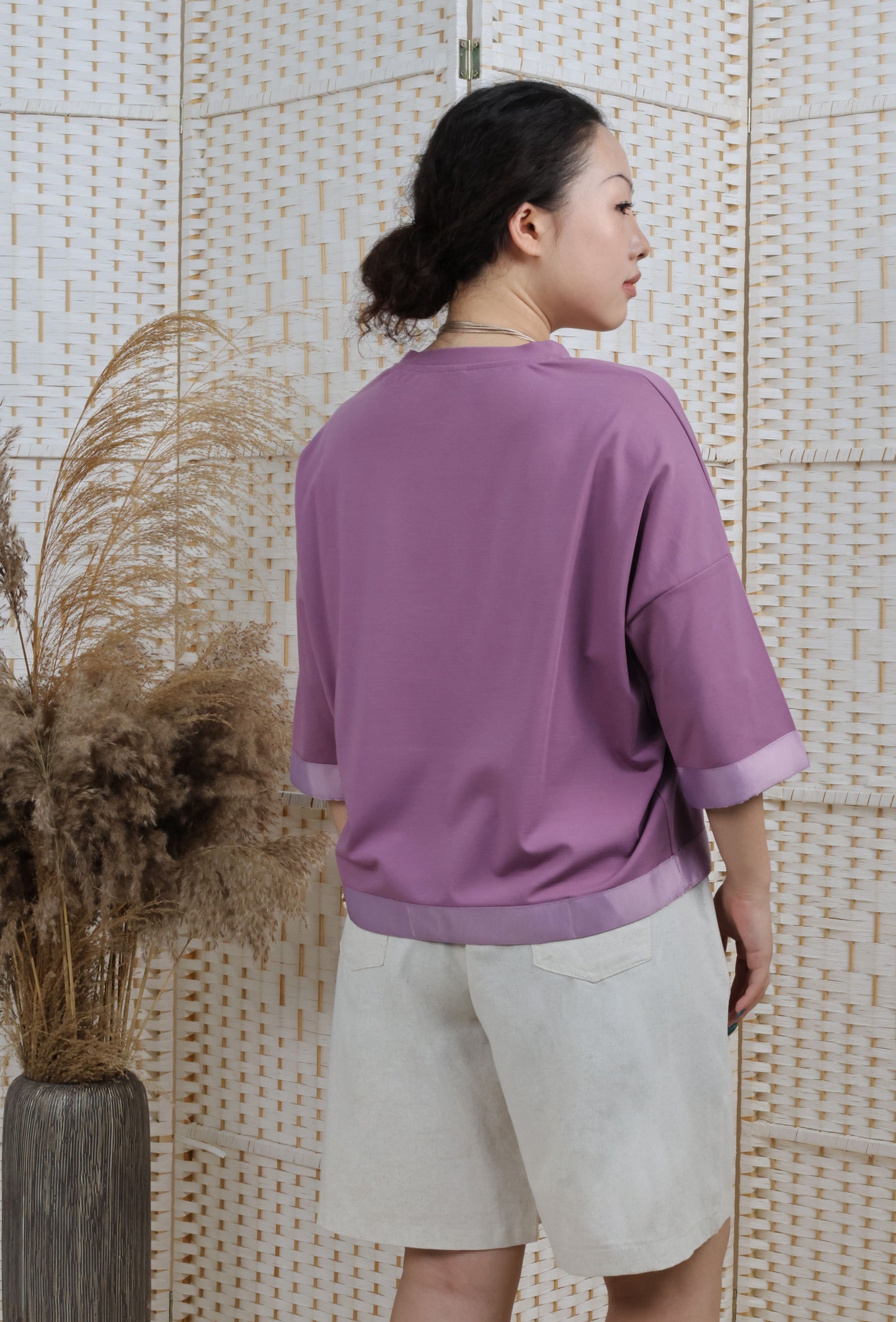 Droppers Shoulder Blouse With Ribbon Trims