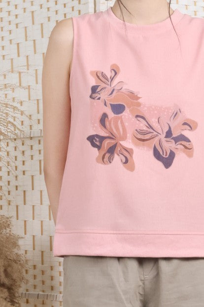 Sleeveless Top With Rib