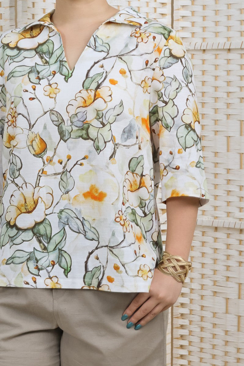 Big Floral Printed Shirt