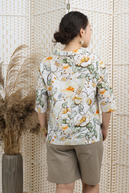 Big Floral Printed Shirt