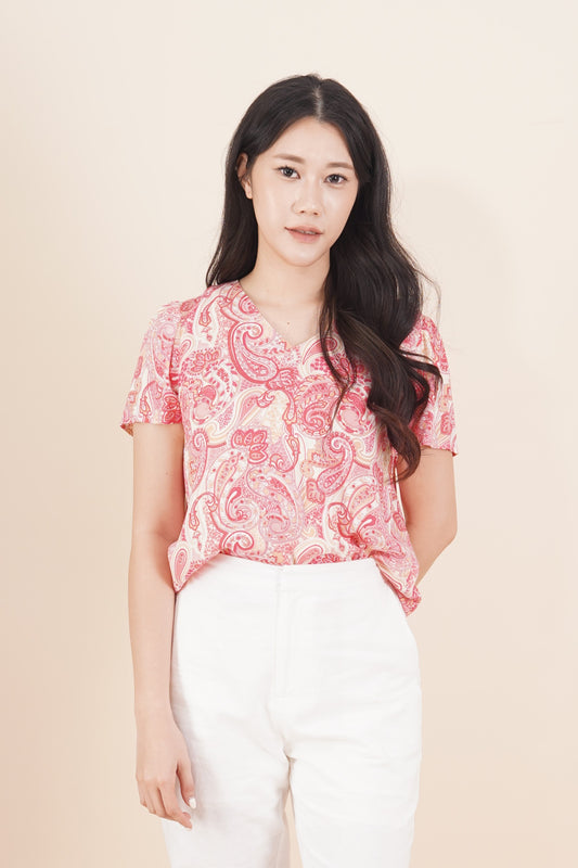 Printed Short Sleeve Top
