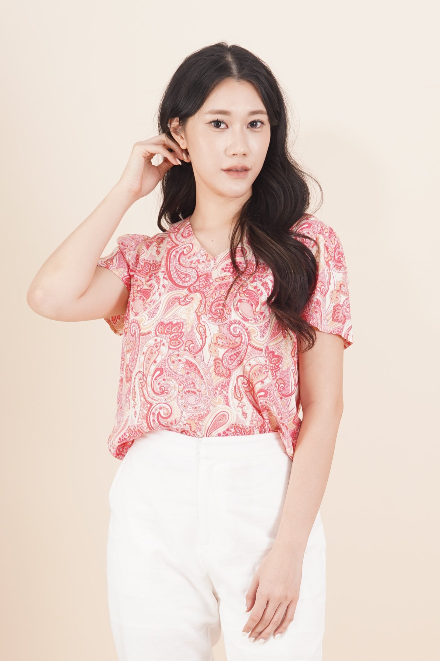 Printed Short Sleeve Top