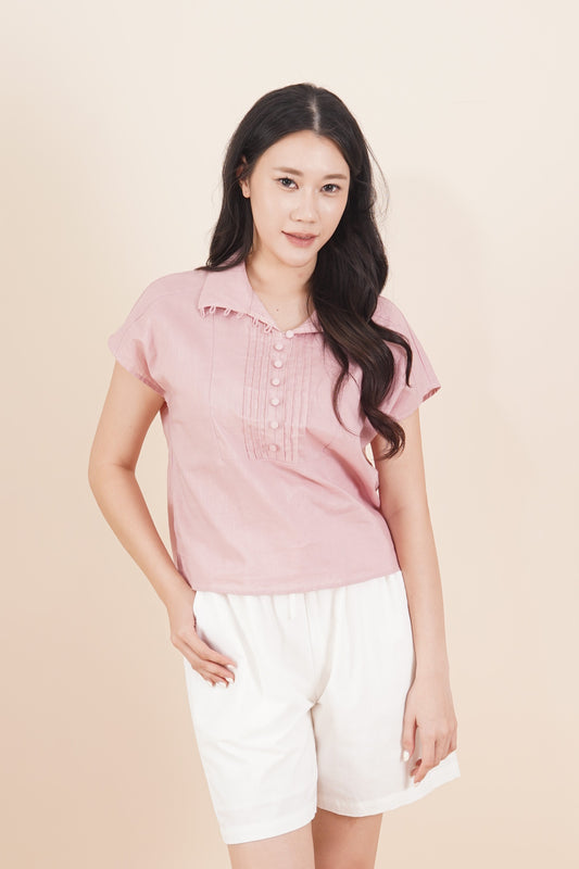 Button Capped Sleeve Top